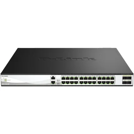 D-Link DXS-3130-28P Switch gestionable L3 de 24 puertos 10G PoE y 4 puertos 10/25G SFP28 D-Link DXS-3130-28P Switch gestionable L3 de 24 puertos 10G PoE y 4 puertos 10/25G SFP28